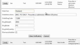 Pharmacist Drug Order Verification