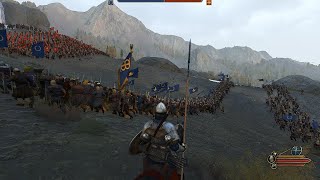 Mount and Blade Bannerlord 2 (2K soliders) ตัดข้าศึกเป็น2ส่วนแล้วโจมตี (2K)