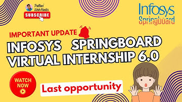 Infosys Springboard Internship 6.0 🚨 Final Deadline Alert — Free Certificate & Training!