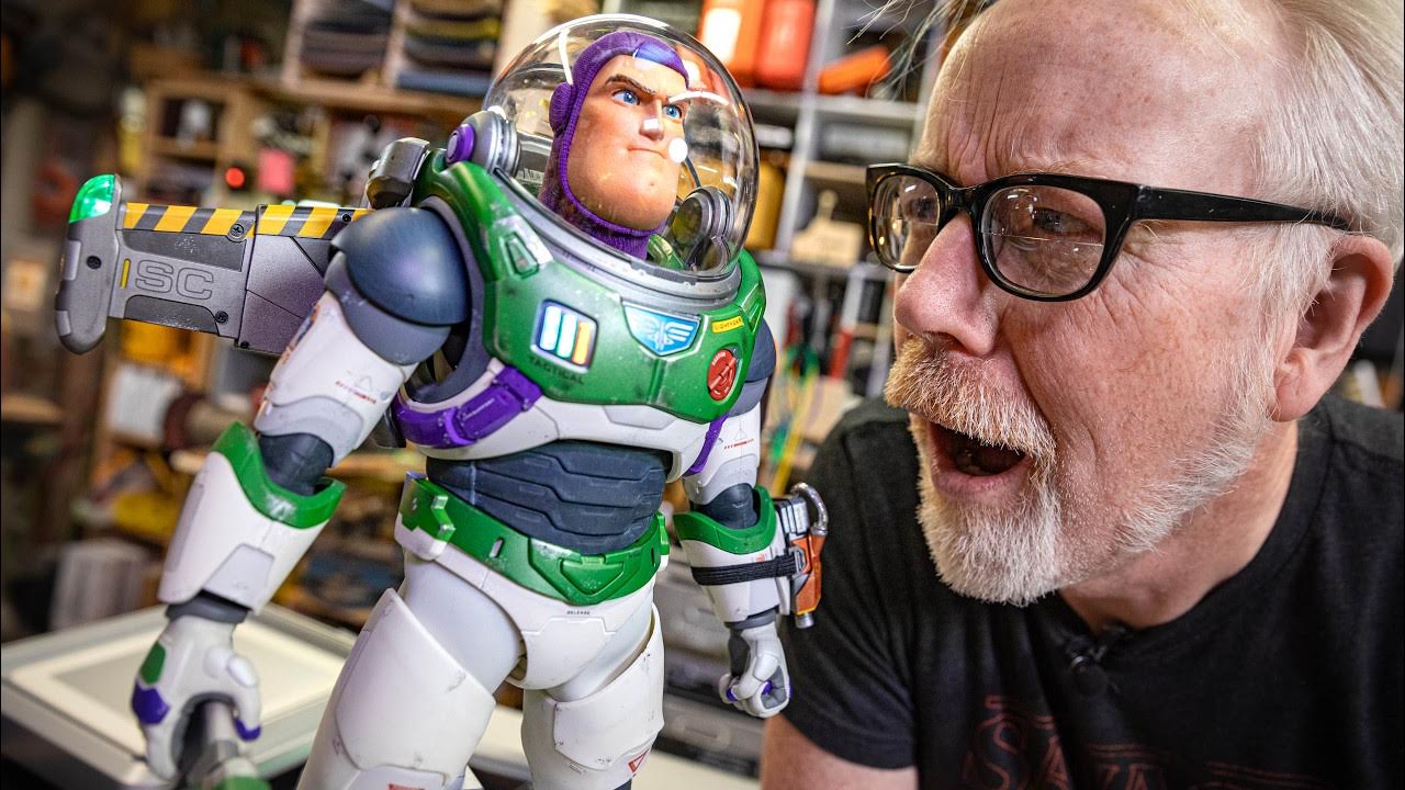 Adam Savage Reacts to Animatronic Buzz Lightyear Robot! - YouTube