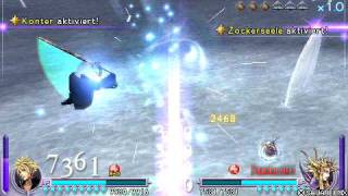 DISSIDIA FINAL FANTASY Cloud Lv100 vs Emperor Lv74 eating his own attack!