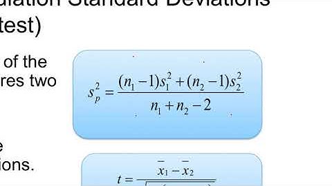 Topic 11 Two Sample : Tests Of Hypothesis - part 1