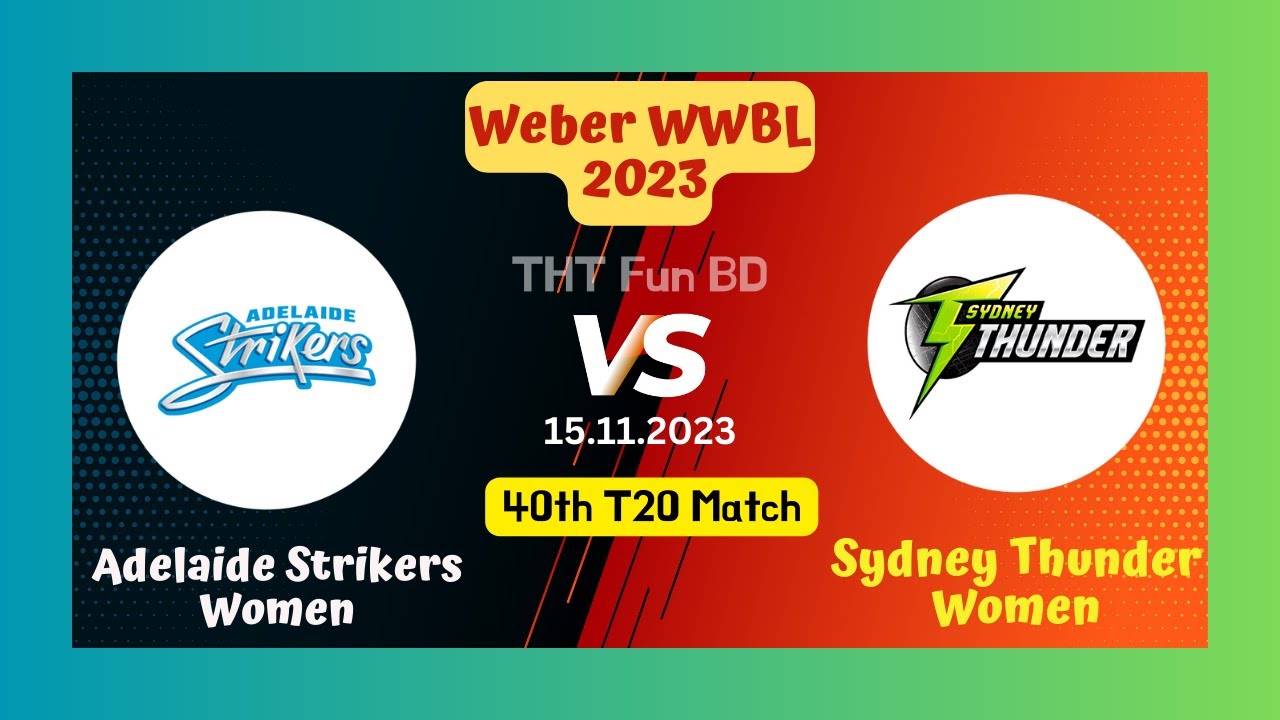 Adelaide Strikers Women vs Sydney Thunder Women, Weber WWBL Live Score Streaming & Updates 2023