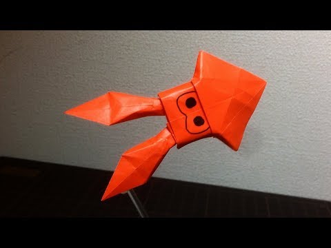 スプラトゥーン2の簡易イカの折り紙の作り方 Splatoon2 Origami Youtube