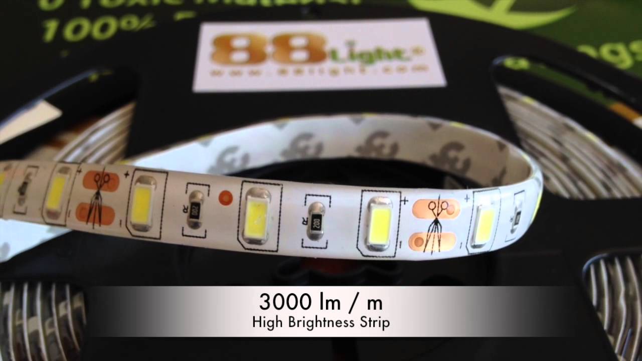 TIRA LED DE ALTA LUMINOSIDAD 5730 88LIGHT - YouTube