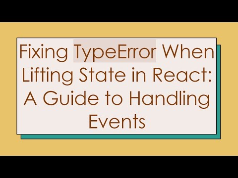 Fixing TypeError When