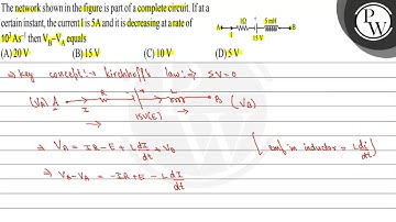 The network shown in the figure is part of a complete circuit. If a...