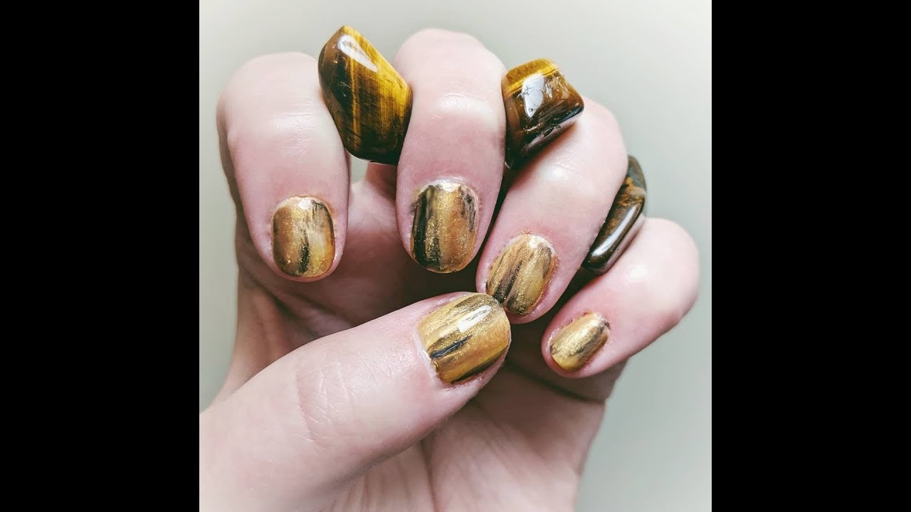 Tigers Eye Stone Inspired Manciure