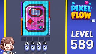 Pixel Flow Level 589 Solution Walkthrough