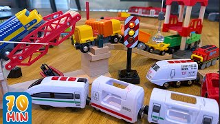 Güterzug mit Waggons | Züge Fahrzeuge Eisenbahn Schienen Spielzeug aus Holz für Kinder von Brio