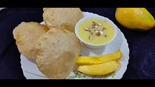 सुन्दर भी सवादिष्ट भी  ऐसी आम रस पुरी गर्मी को दूर भगाइये और खाइये Aamras puri Recipe