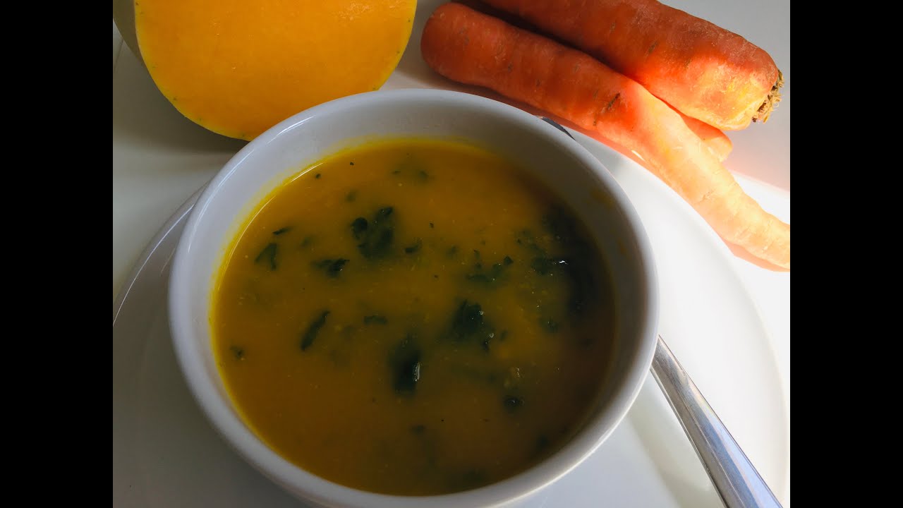 CREME DE CENOURA C/ABÓBORA E ESPINAFRES