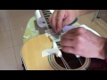 Nivelado de trastes altos y corrección de trasteo en guitarra acústica (Luthier aficionado)