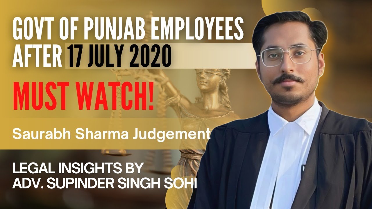 Saurabh Sharma Case - Pay Scale Writ Doubts by Adv. Supinder Singh Sohi