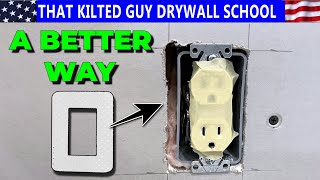 The BEST WAY to Patch Around Miscut Electric Boxes, Easy, Tight & Strong