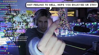 xQc Ends Stream after Feeling Sick