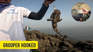Grouper & Small Trevally Caught on Soft Lure | Mumbai Fishing 2024 #mumbaifishing #fishing screenshot 4