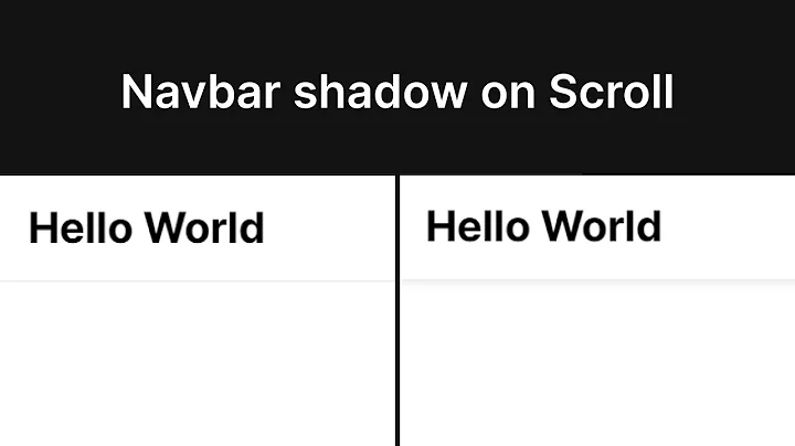 Navbar Shadow on Scroll - HTML+CSS+Vanilla JS