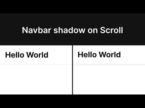 Navbar Shadow on Scroll - HTML+CSS+Vanilla JS