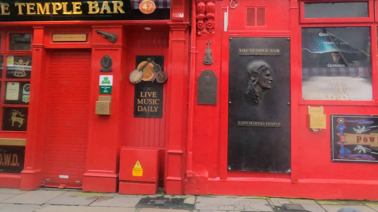Temple Bar in Lockdown on St Patrick's Day 2021