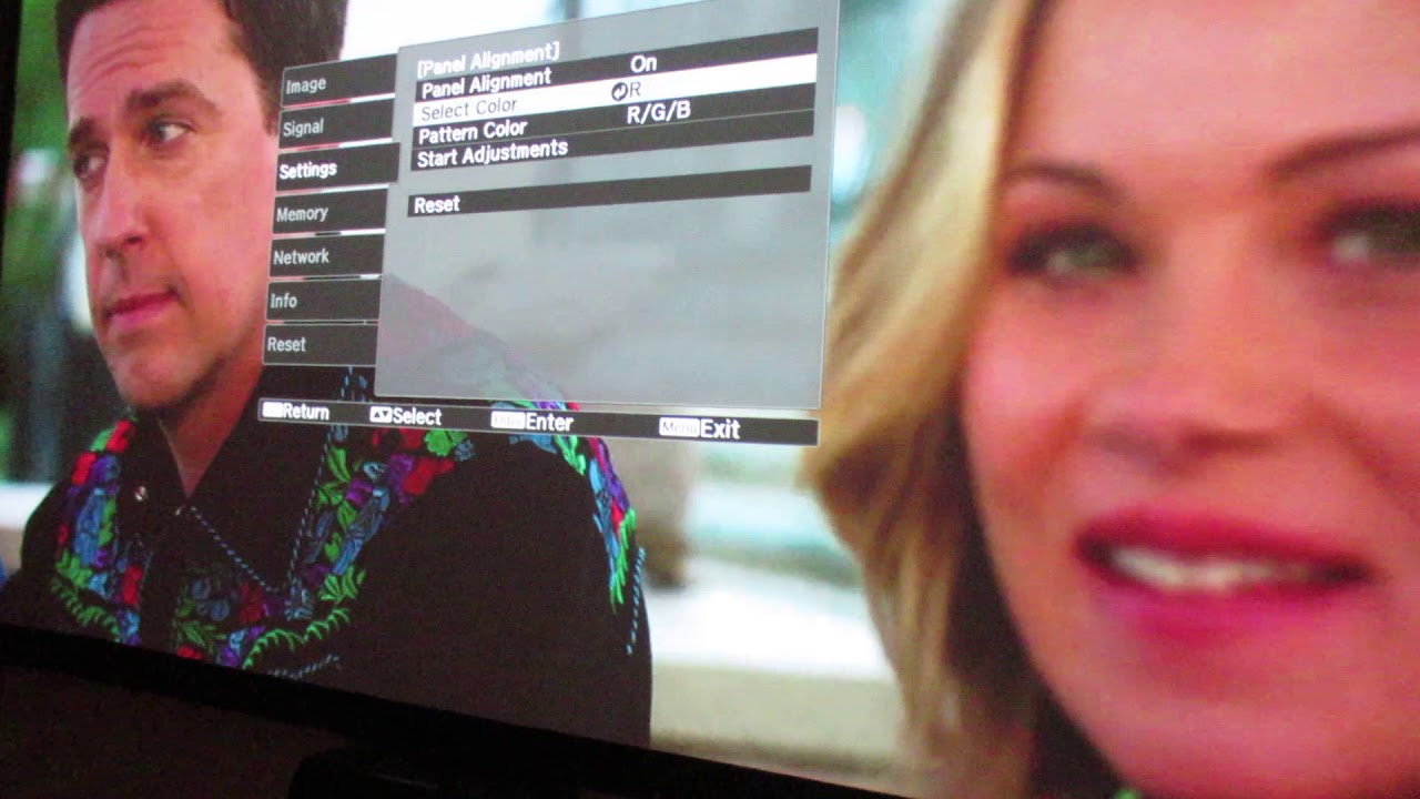 Epson Powerlite Home Cinema 3500 Panel Alignment set up