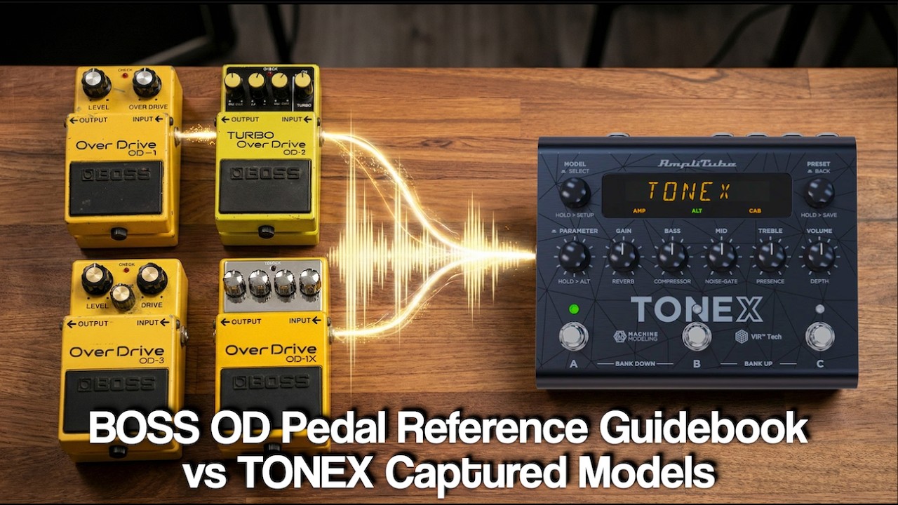 BOSS OD-1 OD-2 OD-3 OD-1X DN-2 Official Settings vs TONEX Models