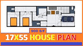18 X 50 House Design Plan Map 2 Bhk 100 गज घर क नक श वस त अन स र Car Parking 3d View Youtube