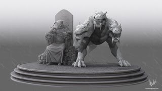 Hades and Cerberus zbrush sculpt