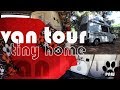 LIVING IN A VAN, TINY VAN TOUR, CONVERTED FORD TRANSIT