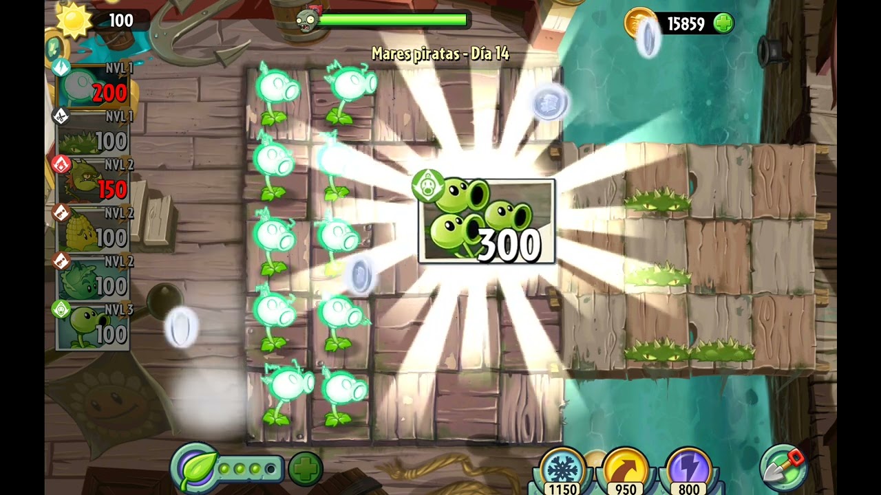 Se me olvido el reto de los soles😲😥 pero los guisantes son geniales plantas vs zombies 2