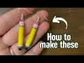 EASY - How to make pencil earrings - DIY back to school jewelry 