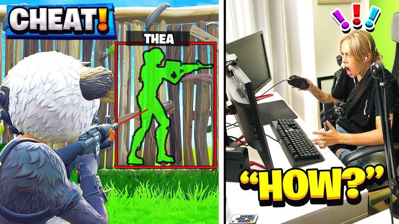 pranking my girlfriend with wall hacks in fortnite battle royale hide and seek - fortnite queue hack