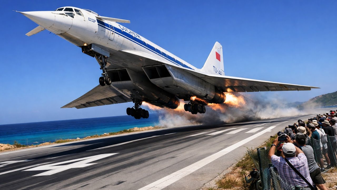 TU-144 Supersonic Takeoff from Skiathos | Extreme Short Runway | MSFS 2020