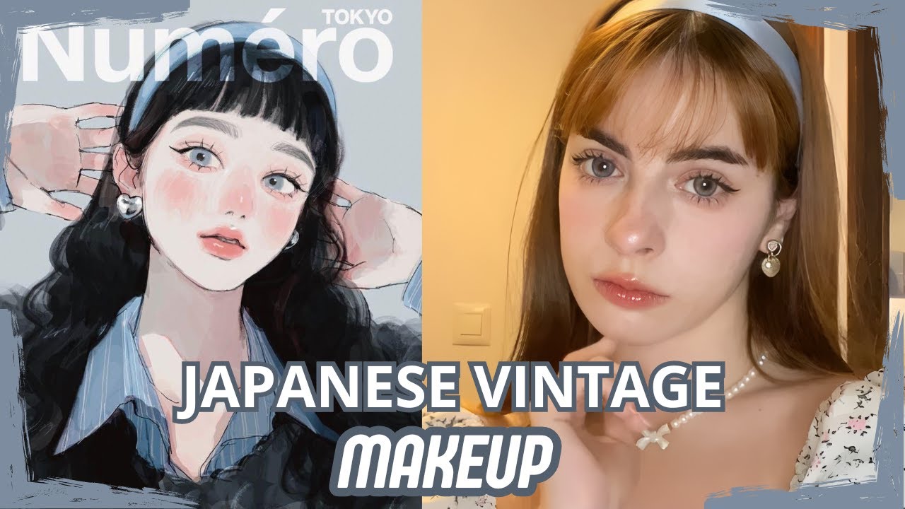 Japanese Vintage Magazine Style Makeup [Beginners]⊹₊ ⋆ - YouTube