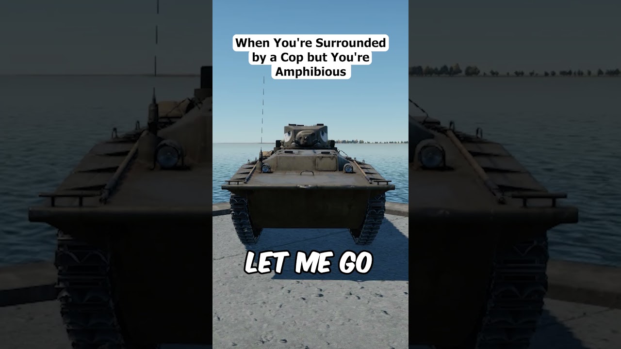 When You're Surrounded by a Cop but You're Amphibious #warthunder #gaijin #snail #shorts #memes #ww2