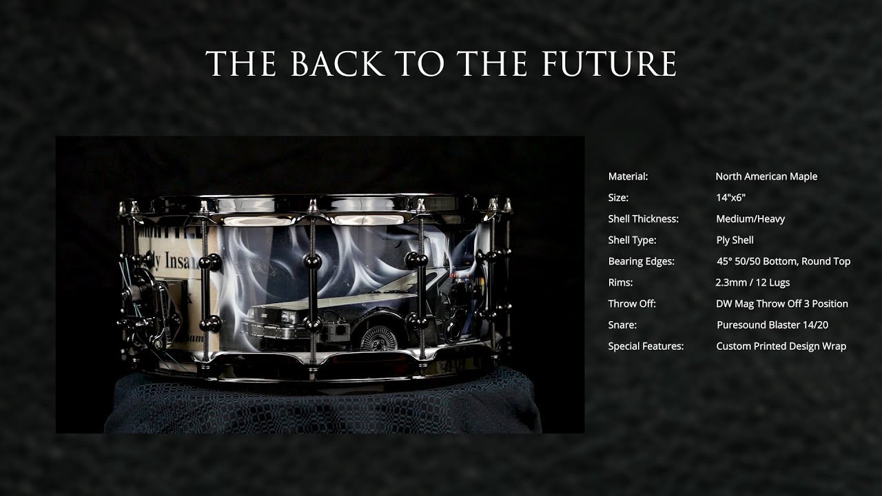 THE BACK TO THE FUTURE - Custom Snare Drum by IP Custom Drums