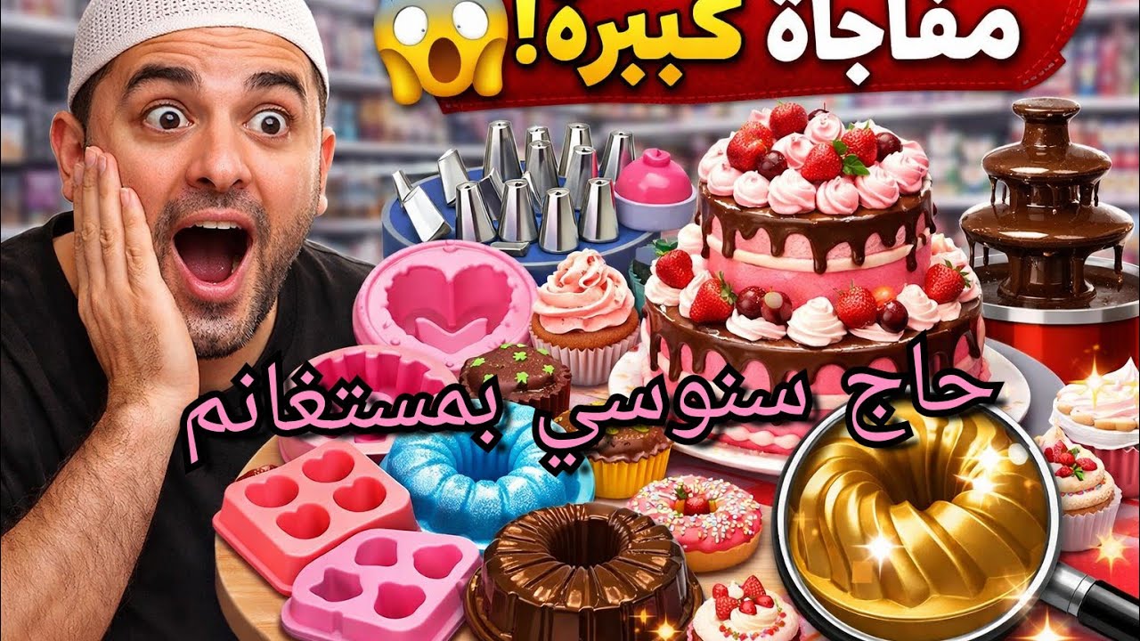 😱 مفاجأة لمحبي الحلويات! جولة داخل محل حاج سنوسي بمستغانم | أدوات حلويات جديدة