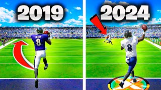 Scoring A 99 Yard Touchdown With Lamar Jackson In EVERY Madden EVER!