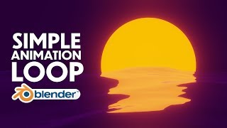 Blender - 80's Style Sunset Animation loop in Eevee (Blender 2.8)