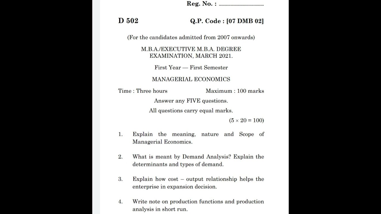 MBA 1st Year Bharathiar University 2021 Question Papers Distance MBA 1st Year Bharathiar University 2021 Question Papers Distance