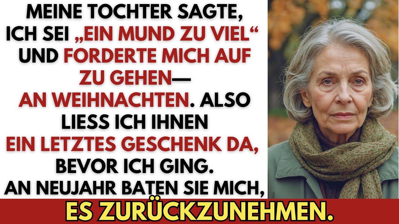 MEINE TOCHTER WARF MICH RAUS, WEIL I „EIN MUND ZU VIEL“ SEI… BEIM WEIHNACHTSABENDESSEN — ALSO...