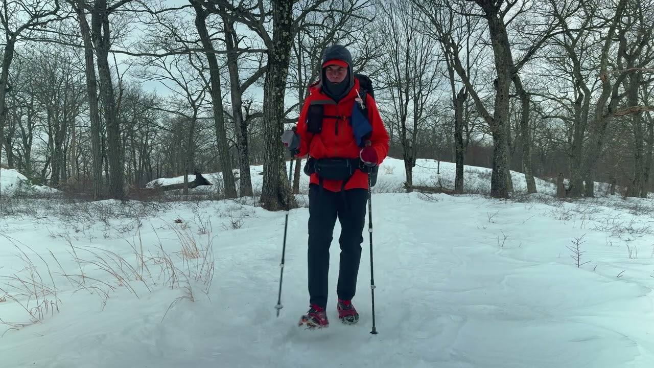 AT winter training hike in the snow