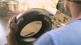 Tyre Retreading Process  2 Wheeler tyre (Scooter tyre)   90/100/10