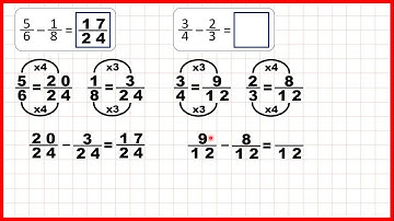 Subtract fractions with denominators which are not common multiples within 1 | Fractions | Year 6