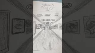 Mini art gallery✨🎨🖼️(i tried) #art #puffin_a #drawing #prespective #shorts #viral #fypシ