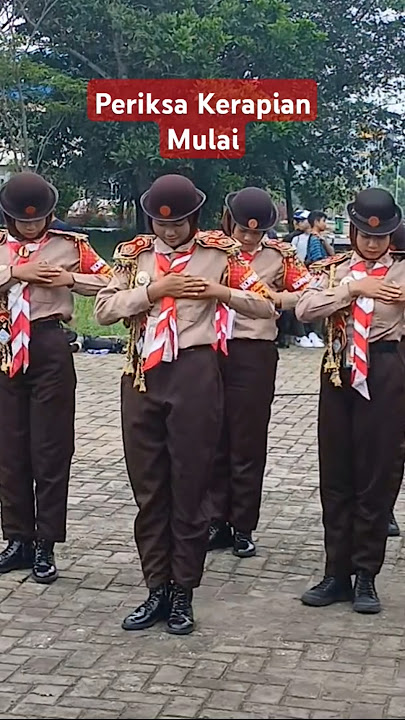 penggalang putri praktek aba-aba periksa kerapian mulai #reguanggrek  #pramuka #barisberbaris