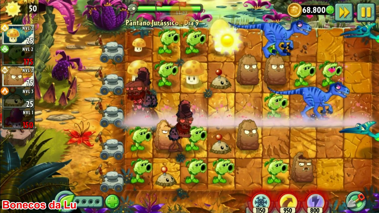 Plants vs Zombies 2 - PÂNTANO JURÁSSICO - Dias 08, 09, 10 e 11 - Parte 75