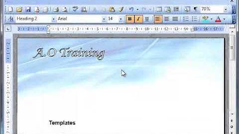 How to create a Microsoft Word Template