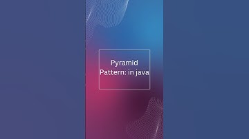 Pyramid pattern in Java #short #java java code in Pyramid pattern source code #javaprogramming