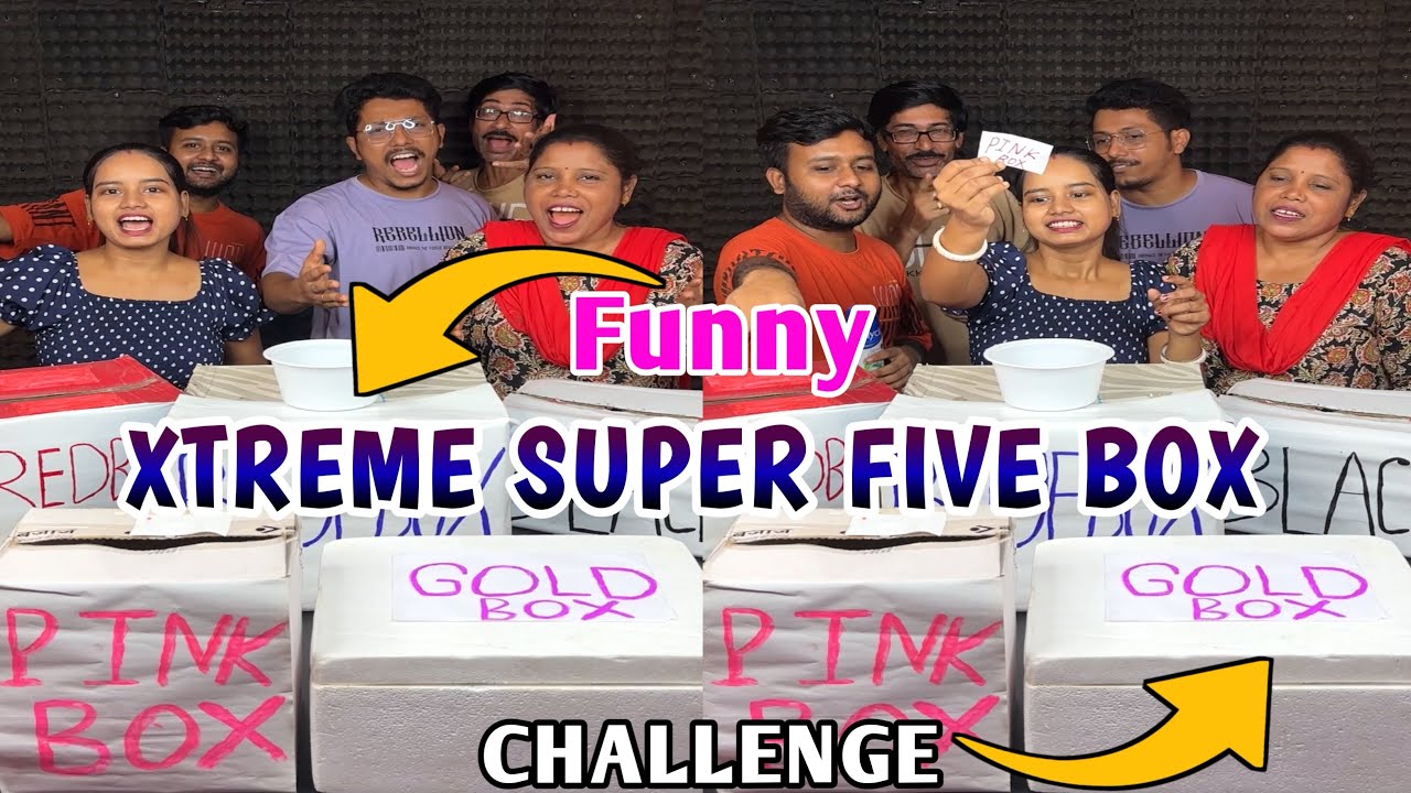 Xtreme Super Five Box Gift Win Funny Challenge With Family